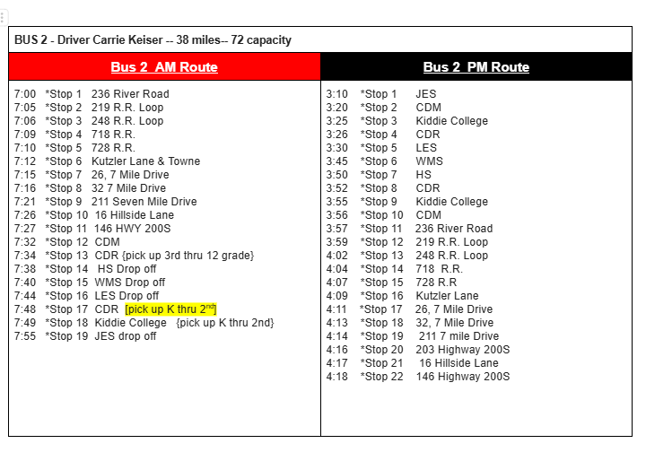 Bus 2 Route 26-27