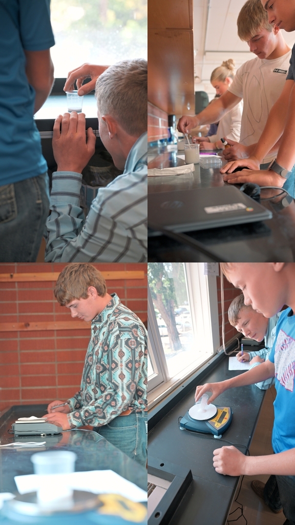 Students working.