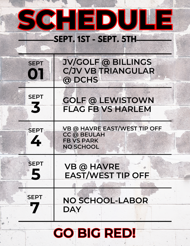 1st week of September activities