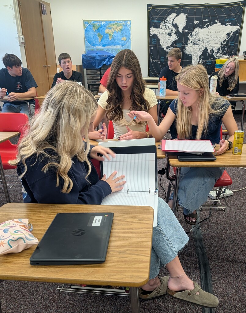 students working