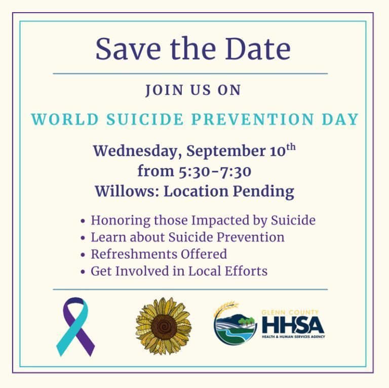 Save the Date - World Suicide Prevention Day