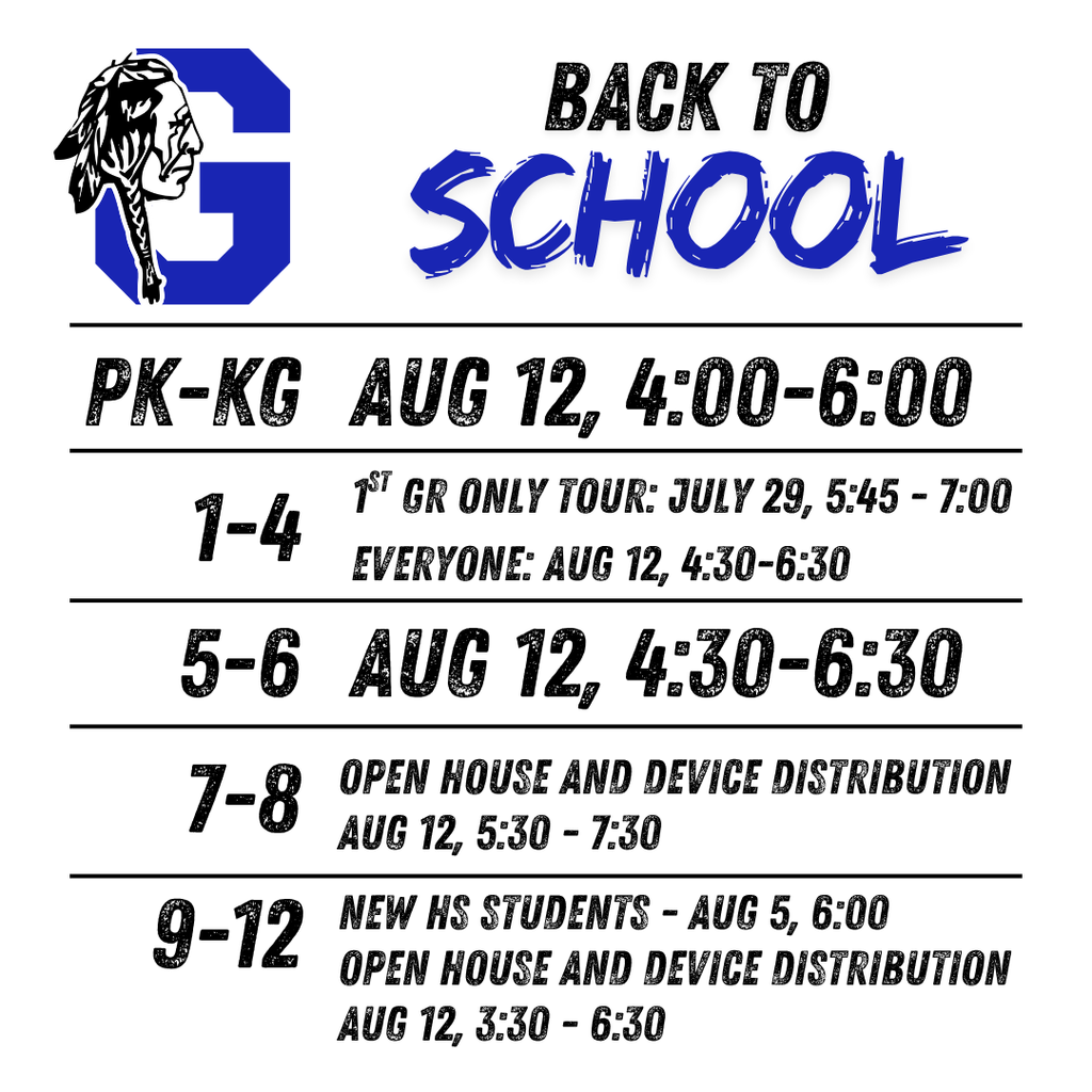 Back to School Schedule