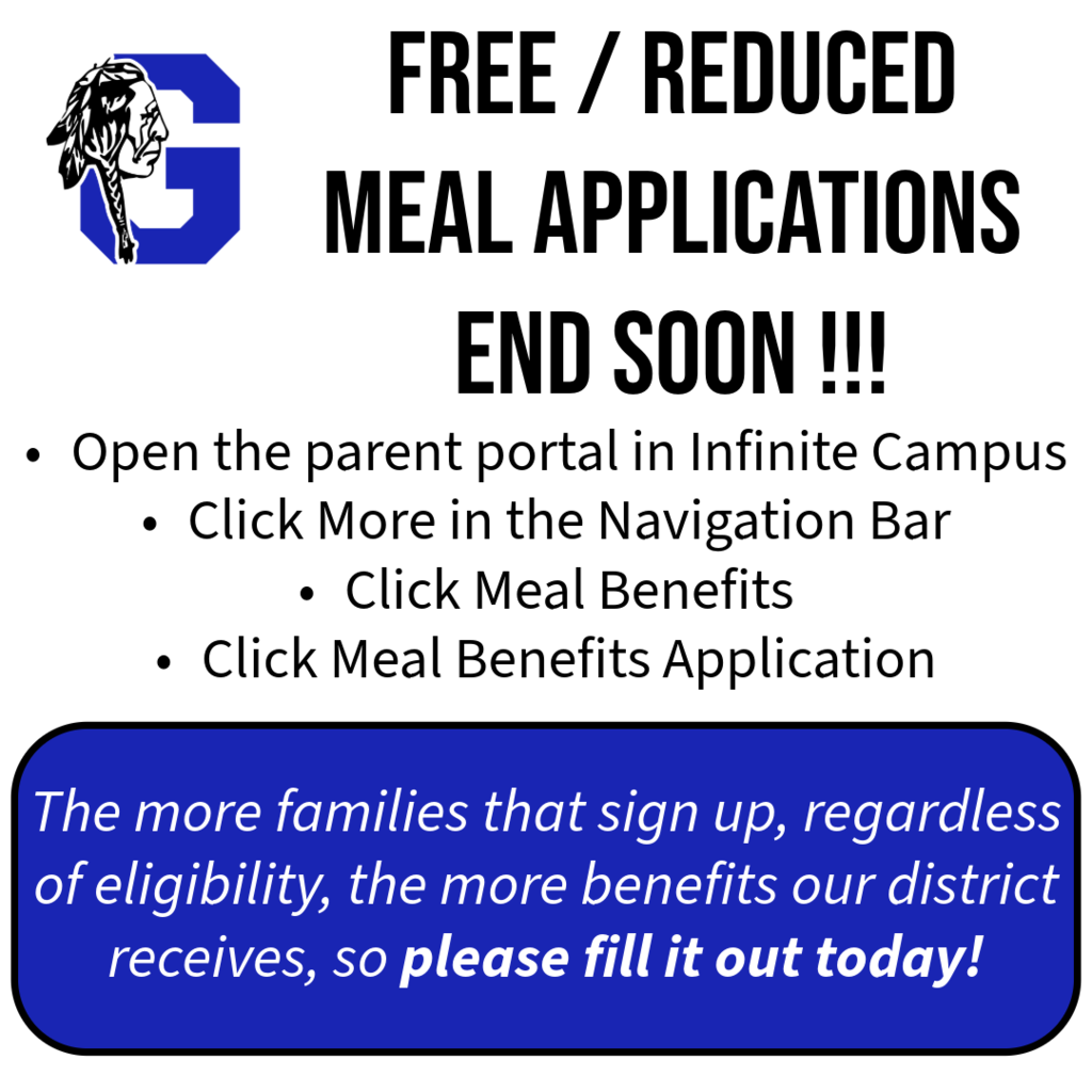 Free and Reduced applications end soon - fill yours out today!