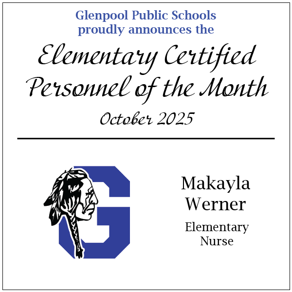 Makayla Werner - Elem Certified Personnel of the Month Oct 2025