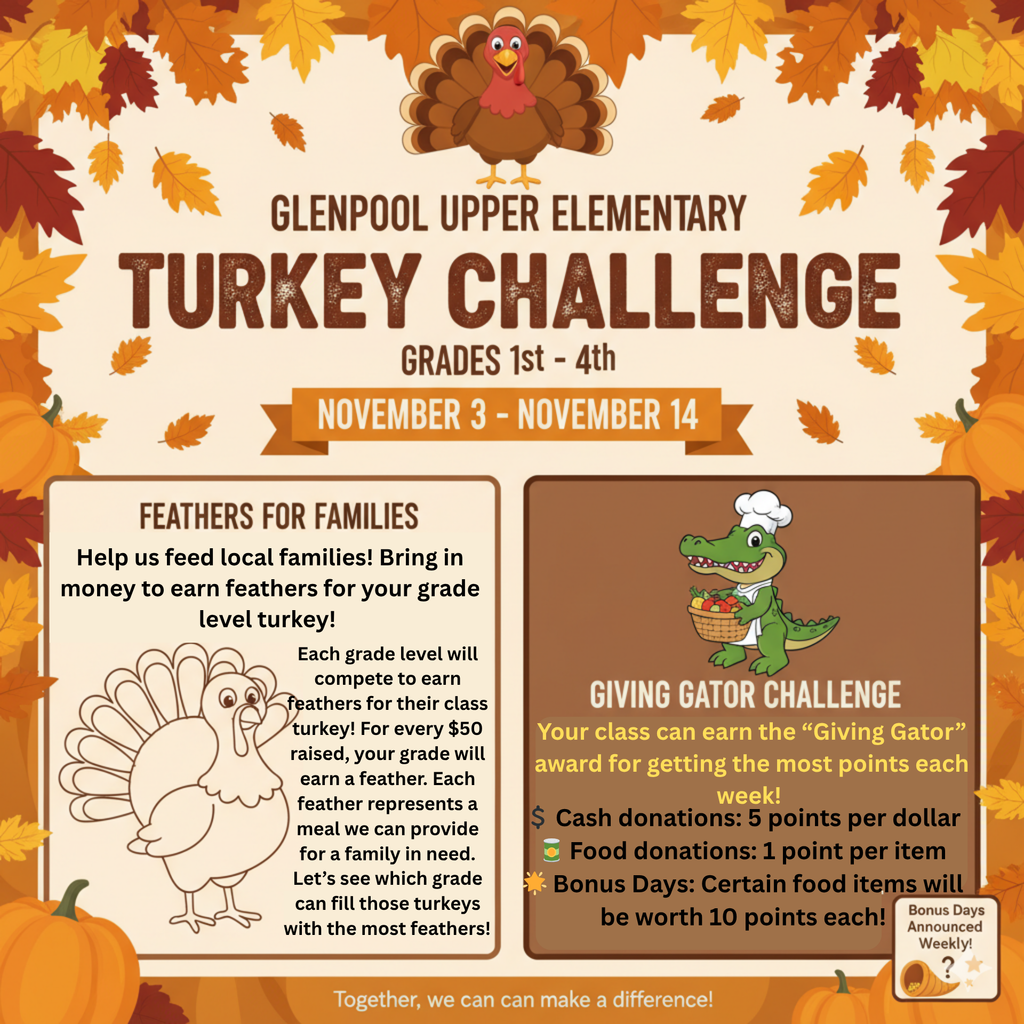 Upper Elementary Turkey Challenge (Nov 3-14)