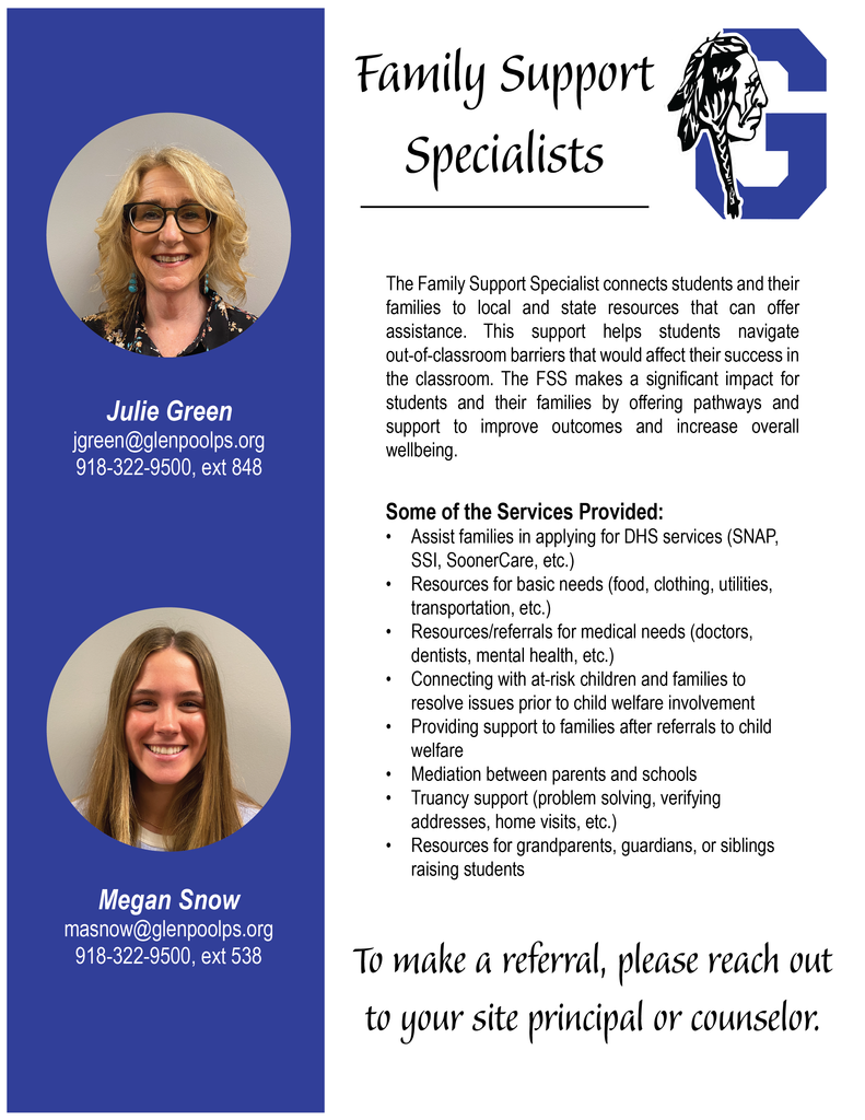 Family Support Specialists at Glenpool Schools