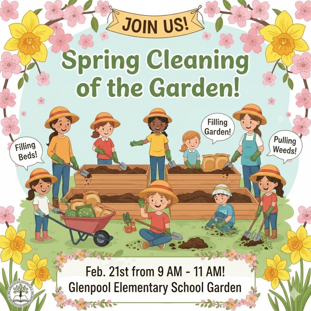 Garden Work day at the Glenpool Elementary Feb 21