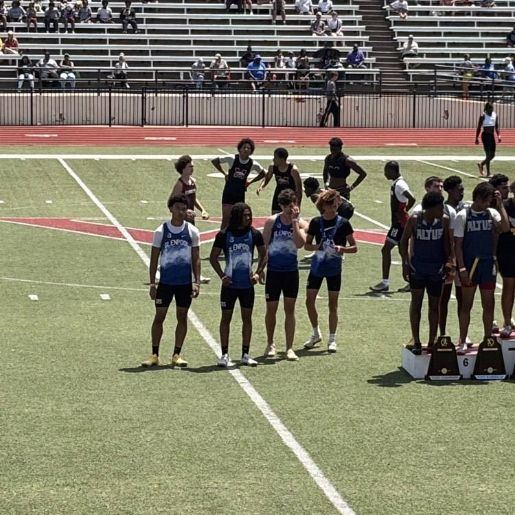 5A 8th place Boys 4x100 Peyton Freeman, Brayden James, Mark Mata, Devin Bailey.