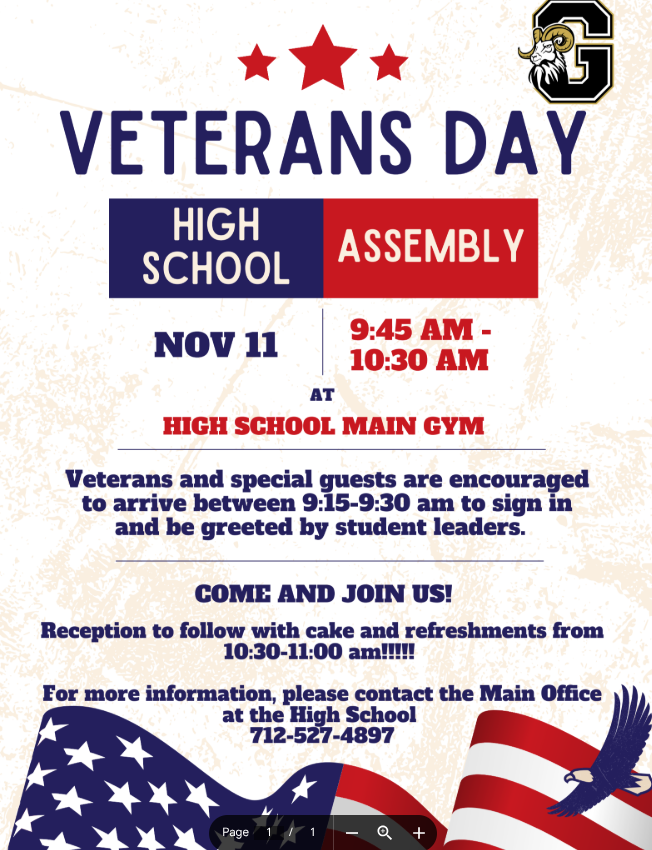 Vets Day Info