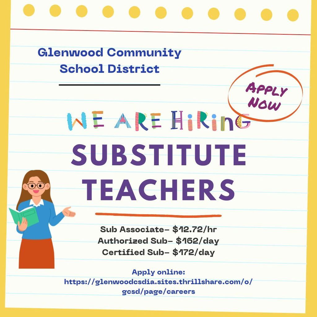 Now Hiring Substitute Teachers