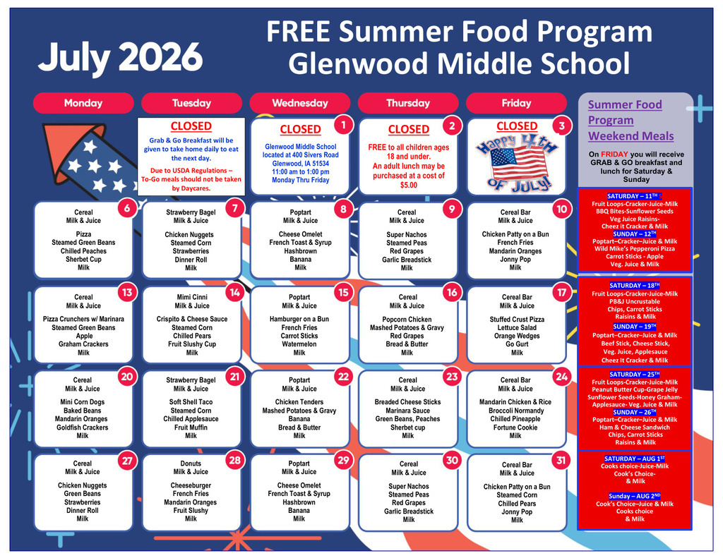 Menu July