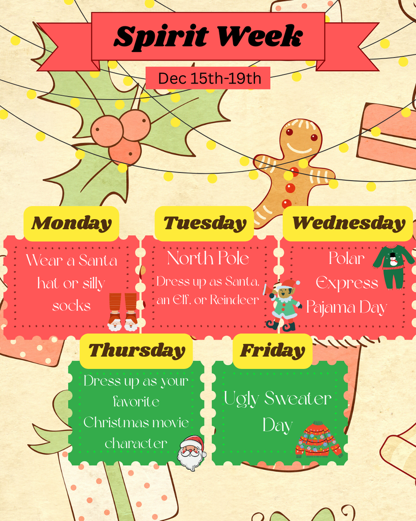 Spirit Week Dec15-19