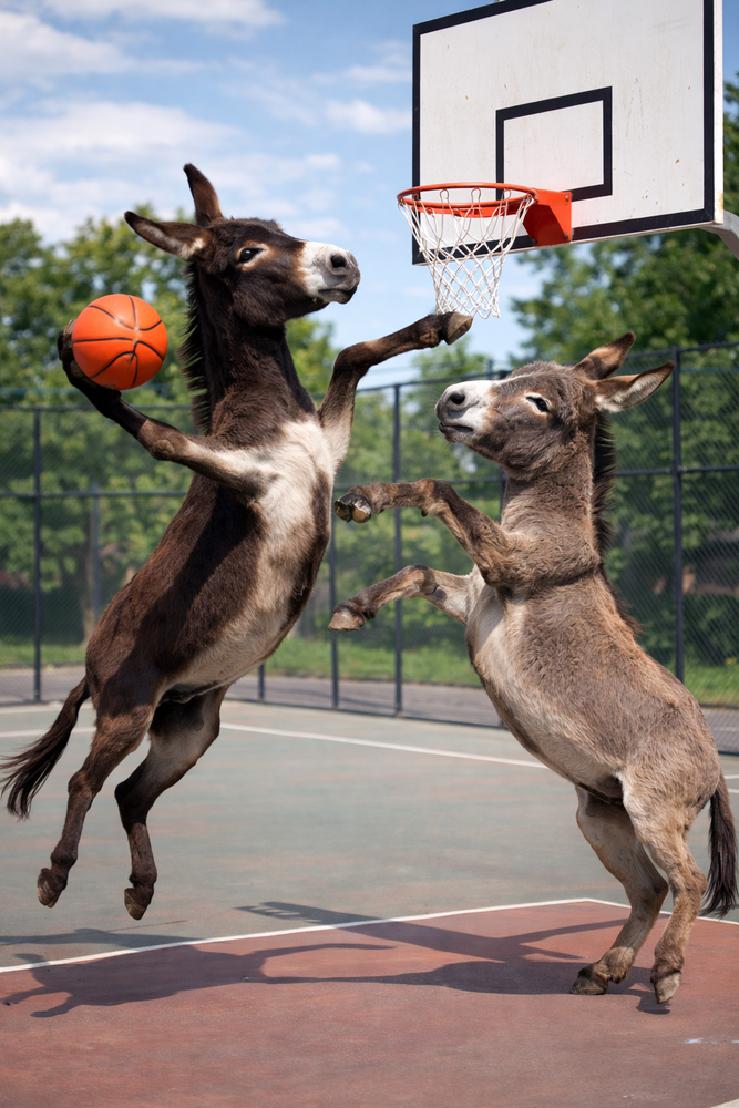 donkey basketball