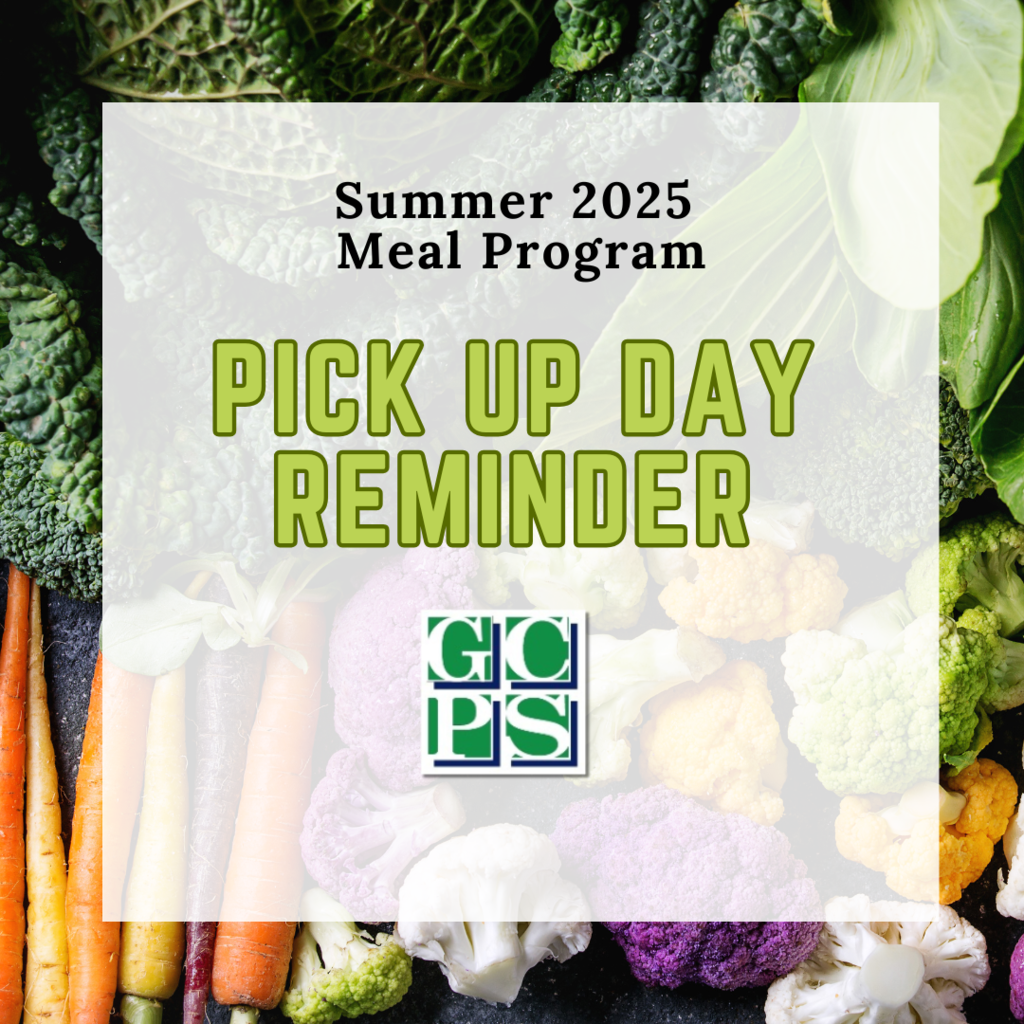 🍽️☀️ Summer Meal Pickup Reminder! ☀️🍽️ For families who registered, summer meal pickups will take place at Page Middle School on the following Thursdays: 📅 July  17, 24, 31 📅 August 7  Thank you for participating in the GCPS Summer Meals Program!  #GCPSMeals #Summer #GCPSCommunity