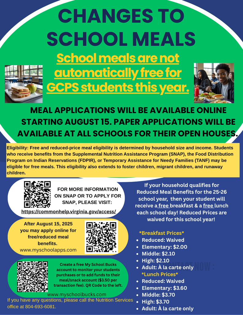 Changes to School Meals