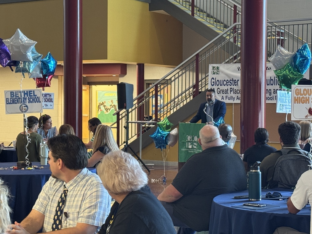 📚🍎 Welcome to Our New Teachers! 🍎📚  Today, at Page Middle School, we rolled out the red carpet for our newest GCPS educators! 🎉 They were greeted with cheers from School Board members, school administrators, division leadership, the GHS Cheerleaders, our GHS Band Drumline, and enthusiastic GHS Renaissance students.  Opening remarks set an inspiring tone for the year ahead, delivered by School Board Chair Mrs. Leonne Arsenovic, Division Superintendent Dr. Anthony Vladu, Chief Human Resources Officer Dr. Amy Stamm, and Director of Secondary Instruction Dr. Stefan Mygas.  We’re excited for the energy, passion, and talent these new team members bring to our schools. Here’s to an amazing year ahead! 💙💛 #GCPSWelcome #NewTeachers #GCPSPride #StrongerTogether