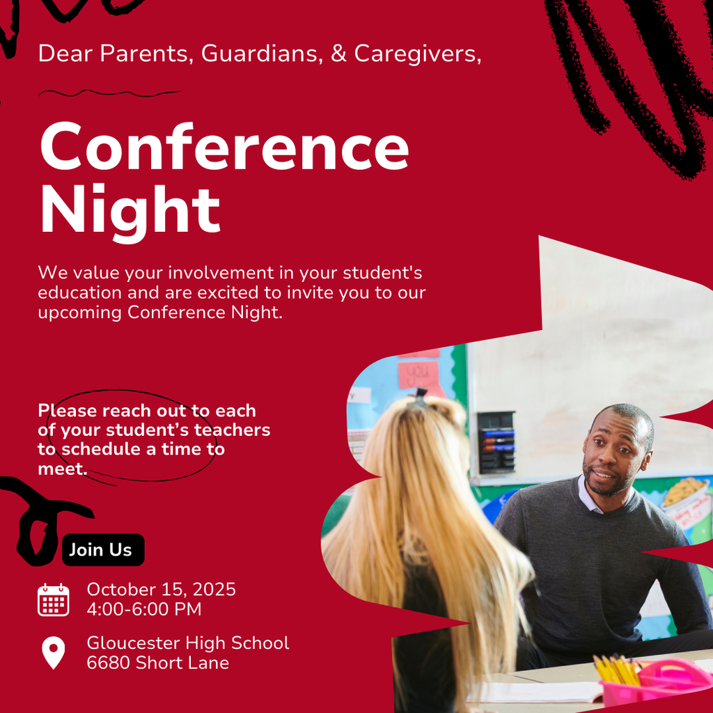 📣 Reminder: GHS Conference Night 📣 Join us Tuesday, October 15th, 4–6 PM!  ✅ Schedule directly with teachers by phone or email ✅ Walk-ins welcome as schedules allow  We look forward to connecting with families and supporting our Dukes’ success!  #GHSConferences #GoDukes
