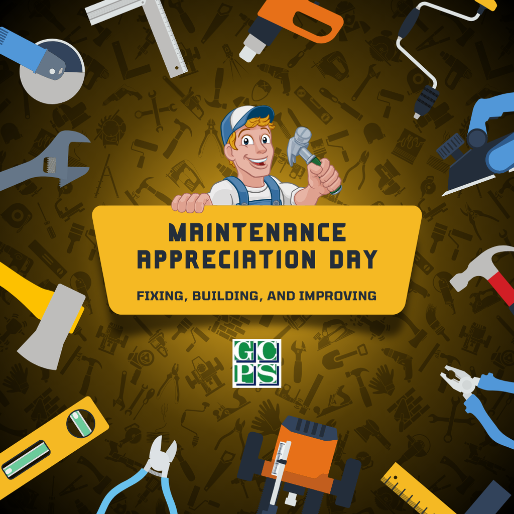 🛠️✨ Happy Maintenance Appreciation Day! ✨🛠️ Today we celebrate our incredible maintenance team whose hard work keeps our buildings safe, efficient, and ready for learning. Thank you for everything you do behind the scenes to keep GCPS running strong! 💙 #MaintenanceAppreciationDay #GCPSProud