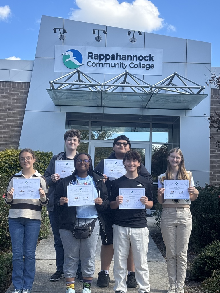 On October 24th, six students from Gloucester High School went to RCC to complete in a math contest again two other schools.  Gloucester placed first place for their overall score.  Catherine King received first place, Bryson Johnson received second place, and Caleb Collett received third place.