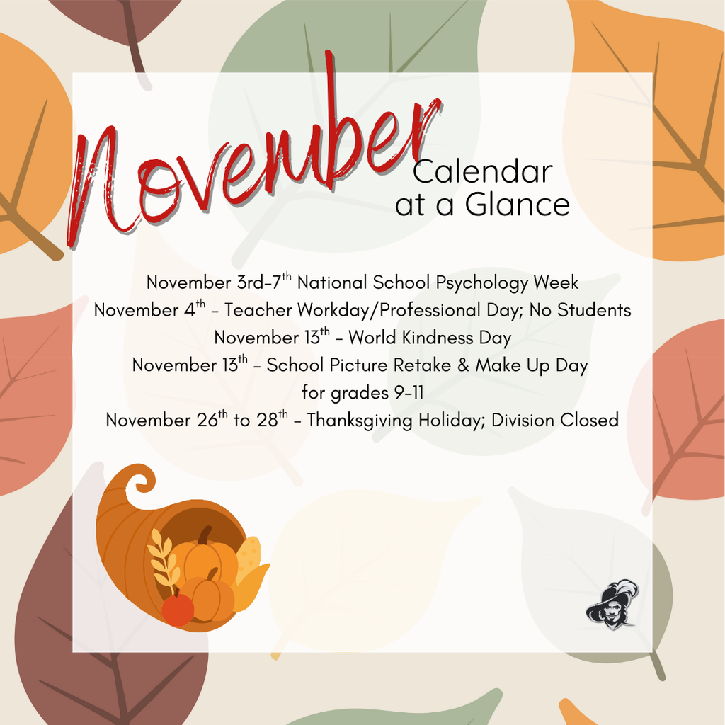 Gratitude, kindness, and school spirit fill November at GHS! 🍂 Don’t miss what’s coming up this month.