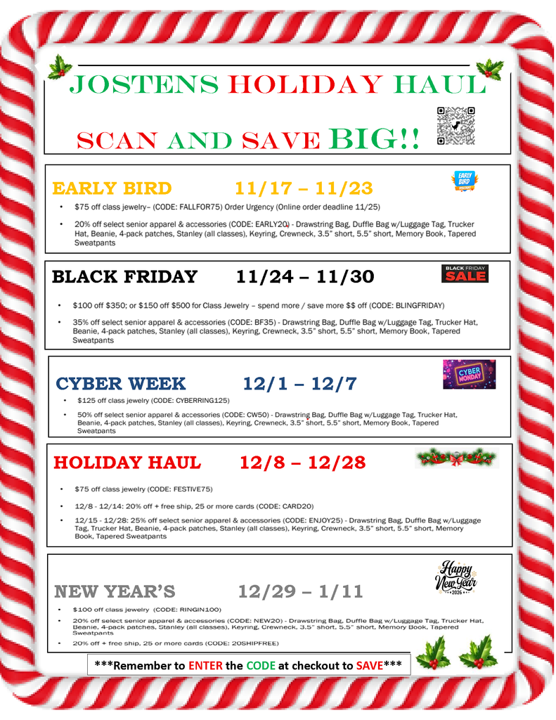Jostens Holiday Haul