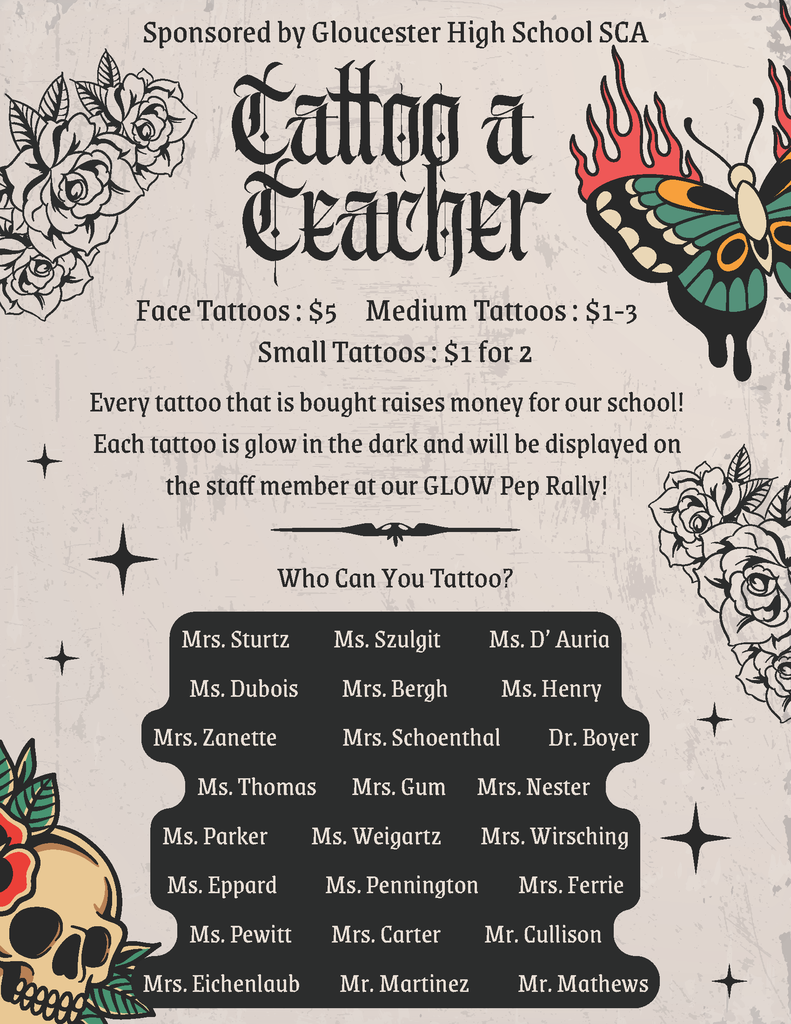 Fundraiser Alert! Tattoo a teacher