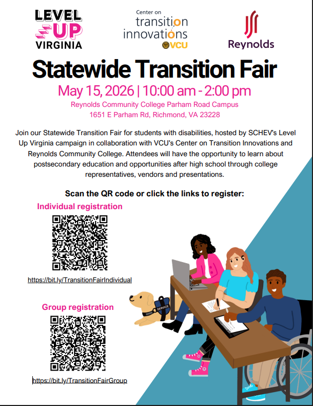 🌟 Exciting Transition Fairs Across Virginia This May! 🌟 There are some amazing opportunities coming up for students with disabilities and their families to explore transition planning—from Pre-K through post-graduation! These events are a great way to connect with resources, learn about future pathways, and build confidence for life after school. 📍 WJCC Transition Expo 🗓 May 2 ⏰ 10:00 AM – 2:00 PM 📍 Jamestown High School ✨ WJCC is hosting their 1st Transition Expo, and families from all divisions are welcome! 👉 Check out the flyer to register! 📍 Statewide Transition Fair (SCHEV + VCU Center on Transition) 🗓 May 15 ⏰ 10:00 AM – 2:00 PM ✨ A statewide event bringing together valuable transition resources and experts. 👉 See flyer to register! These events are a fantastic way to learn about education, employment, independence, and support services available to students as they plan for the future. 💬 Don’t miss out—mark your calendars and share with families who may benefit! #TransitionPlanning #SpecialEducation #FutureReady #VirginiaSchools #PreETS #LifeAfterHighSchool