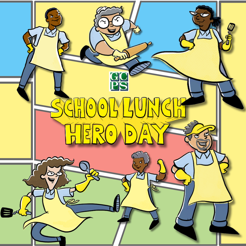 May 1st is school lunch hero day....