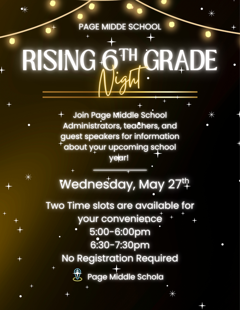 Rising 6th Grade Night is coming up!