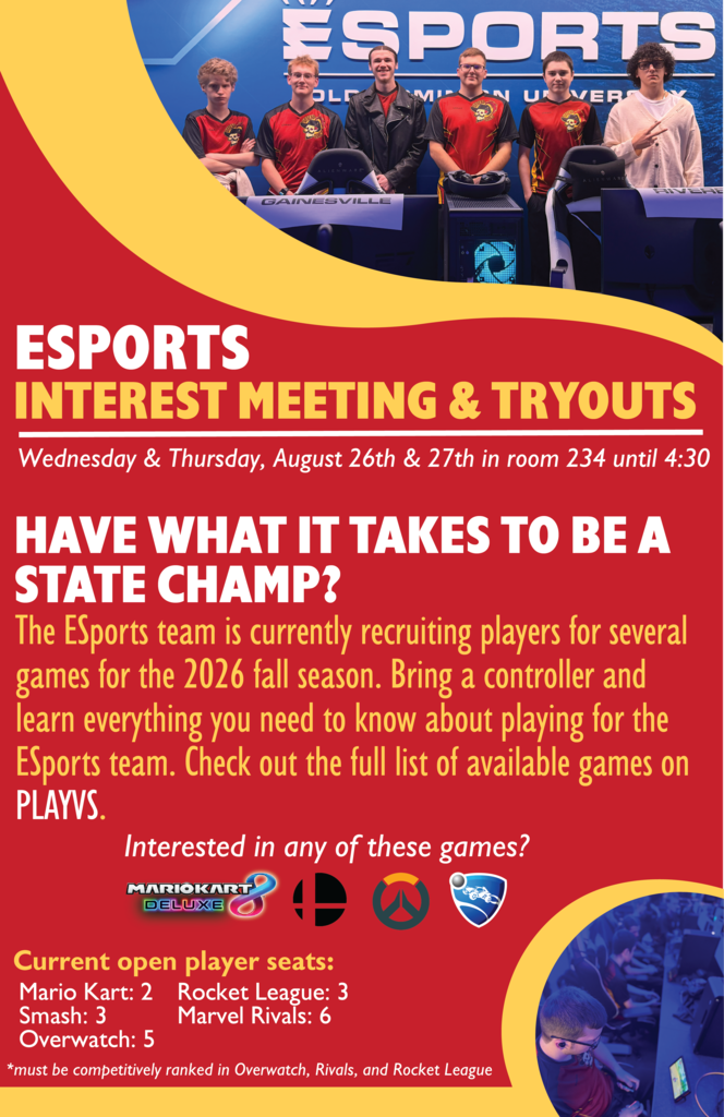 Come join our ESports team!