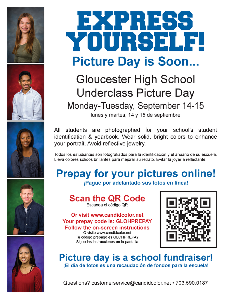 Picture Day is September 14-15