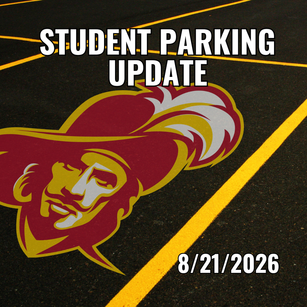 Student Parking Update:The student parking lot is officially repaved! Line painting for the numbered spots is delayed. Until the painting is complete, student parking will be on a first-come, first-served basis. Please also keep in mind that the unpaved bus lot is reserved for staff only. We appreciate your patience and flexibility with these temporary arrangements. We will update everyone as we make progress to completion.