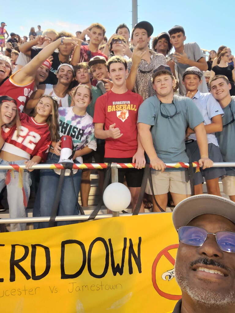 Student section: 10/10. Energy: Off the charts. Dukes Field was the place to be tonight with Mr. Brayboy! #GoDukes #RedAndGold