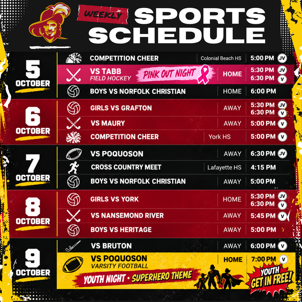 Weekly Sports Schedule