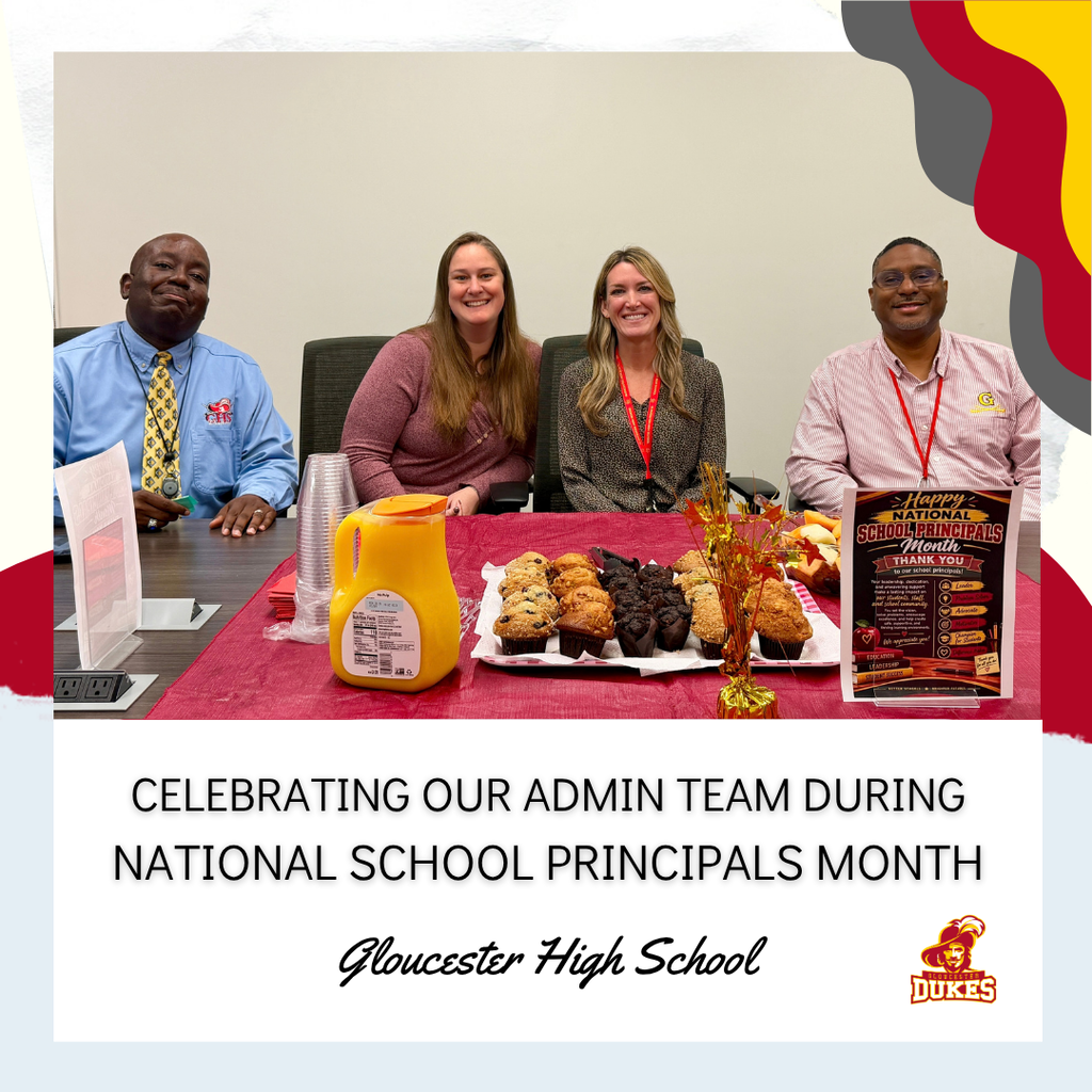 🥞 Celebrating Our GHS Admin Team! 🥯 To celebrate National School Principals Month, our admin team was treated to breakfast this morning! Our administrators work around the clock to support our students and create a positive environment for everyone in our school community. Thank you for your leadership and dedication to Duke Nation! 👏✨ #NationalPrincipalsMonth #GHS #PrincipalAppreciation #GoDukes