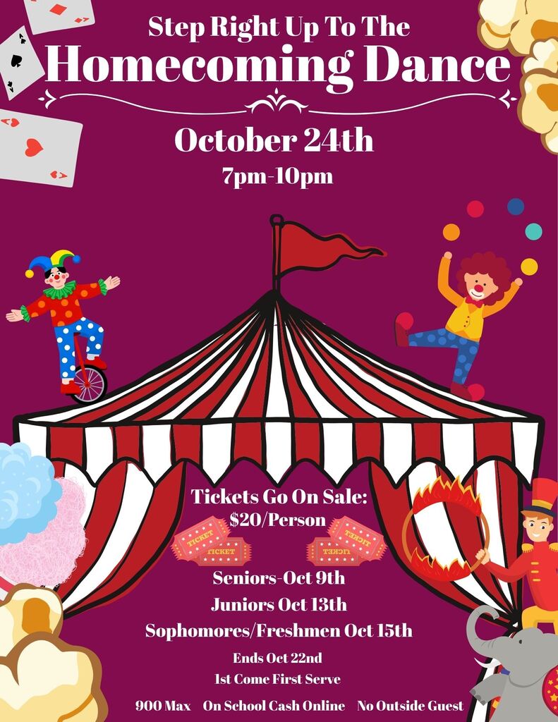 🎪 STEP RIGHT UP TO HOMECOMING 2026! 🎟️ Get ready for an unforgettable night under the big top! The GHS Homecoming Dance is coming up on Saturday, October 24th from 7:00 PM to 10:00 PM. Ticket Sales Schedule ($20 per person): Seniors: Tickets open Friday, October 9th Juniors: Tickets open Tuesday, October 13th Sophomores & Freshmen: Tickets open Thursday, October 15th All ticket sales end on October 22nd. Tickets are available on School Cash Online on a first-come, first-served basis. Important Details:Cap is set at 900 attendees max No outside guests permitted Grab your tickets early so you don't miss out on the biggest night of the fall! 🍿✨#GHS #Homecoming2026 #StepRightUp #GoDukes #GloucesterHighSchool