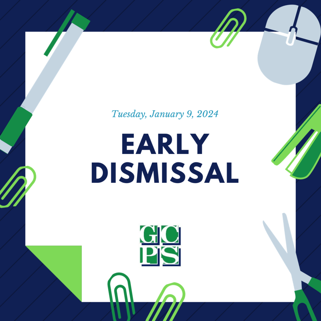 Based on updated forecasts and the potential severe weather, the school division will implement the early dismissal schedule:  Middle Schools: 12:20 pm. High School: 12:30 pm. Elementary Schools: 1:30 pm.  Pre-K students will follow the early dismissal schedule and be released at 1:30 pm.  As shared earlier, all after-school activities and tonight's school board meeting are rescheduled for tomorrow, January 10, 2023, at 6:00 pm.