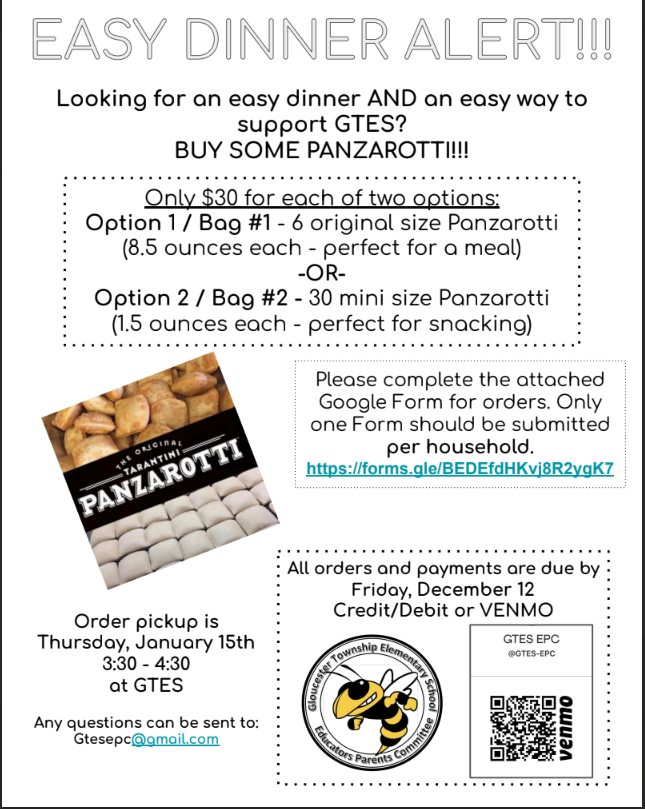EPC- Panzarotti Fundraiser