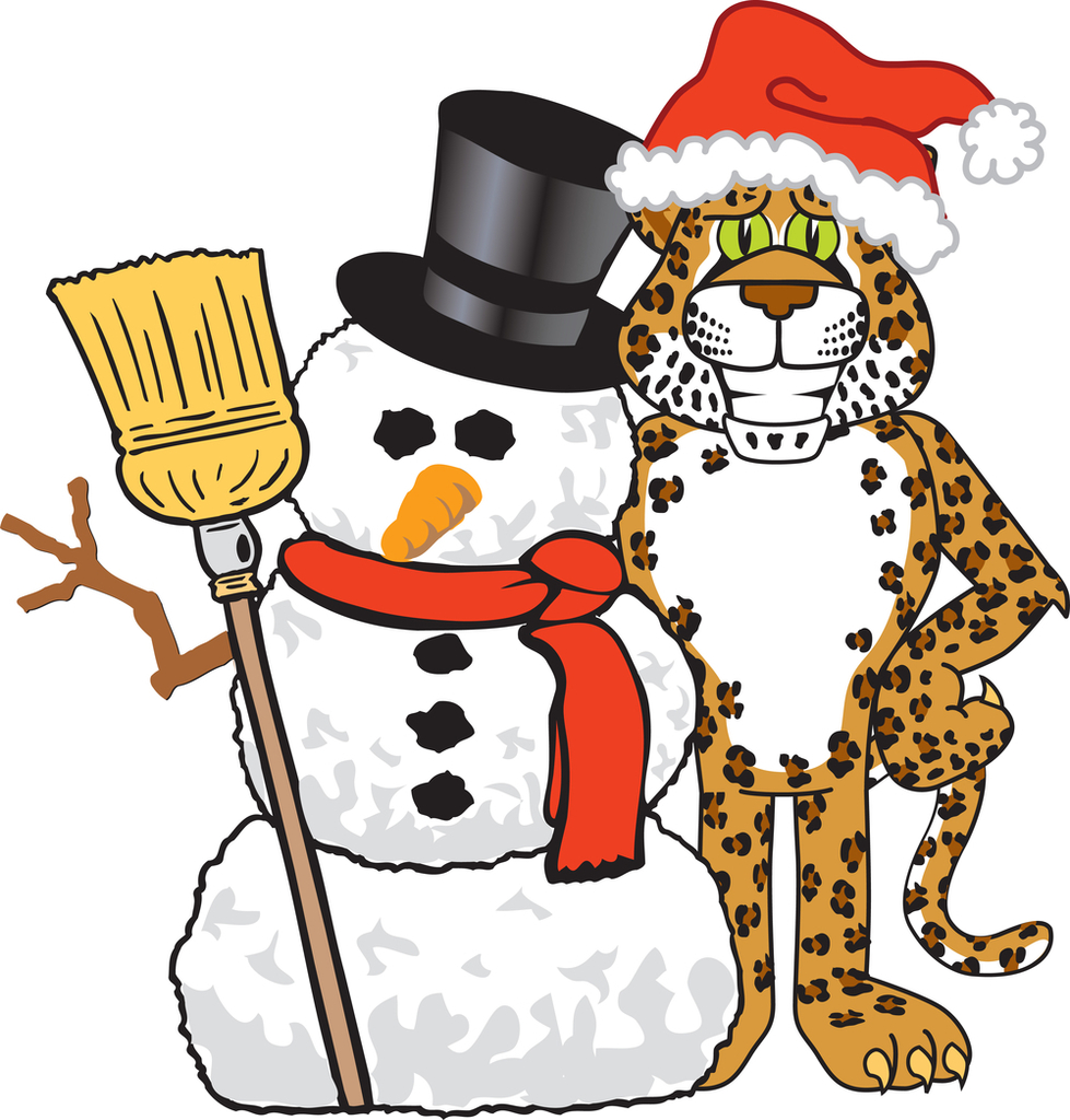 Cheetah Winter Clipart