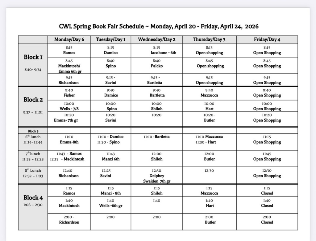 Schedule