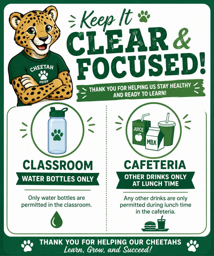 Cheetah water bottle graphic