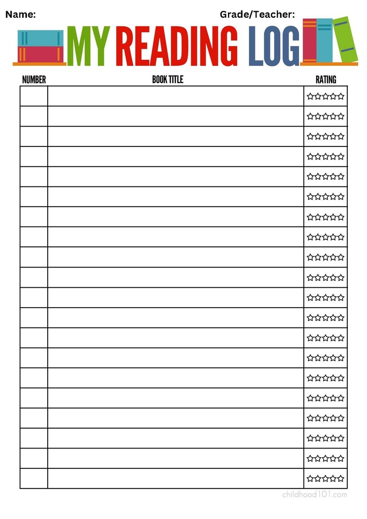 Summer Reading Log