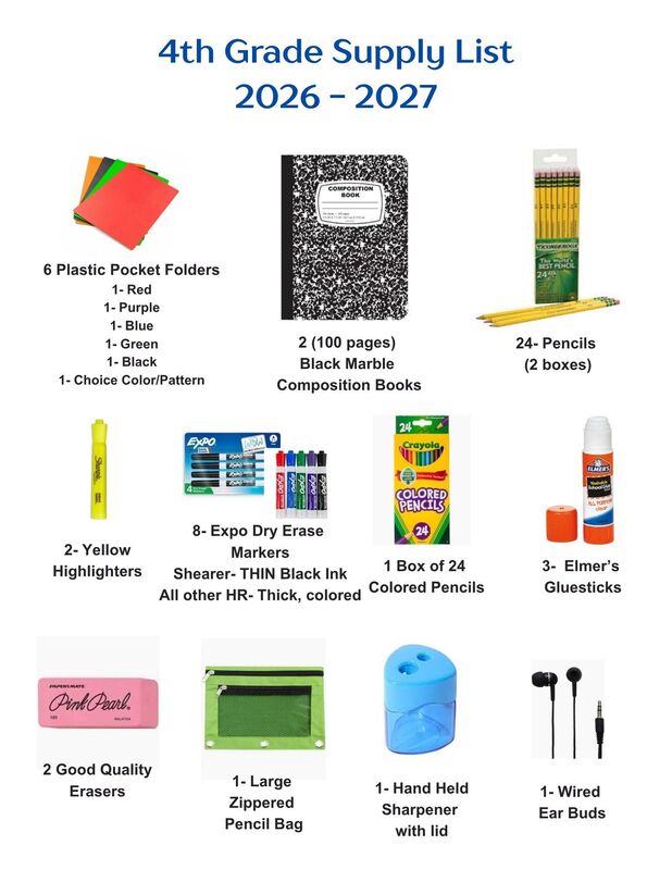 4th Supply List