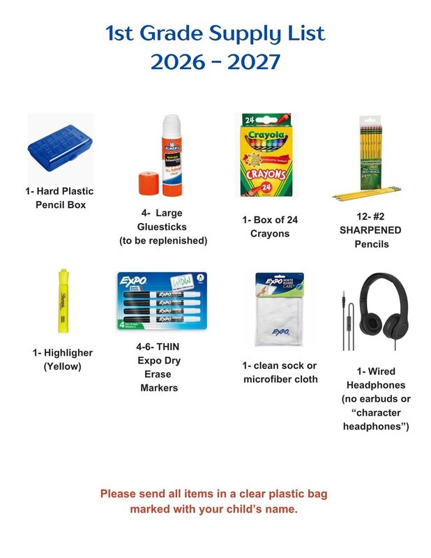 1st Supply List