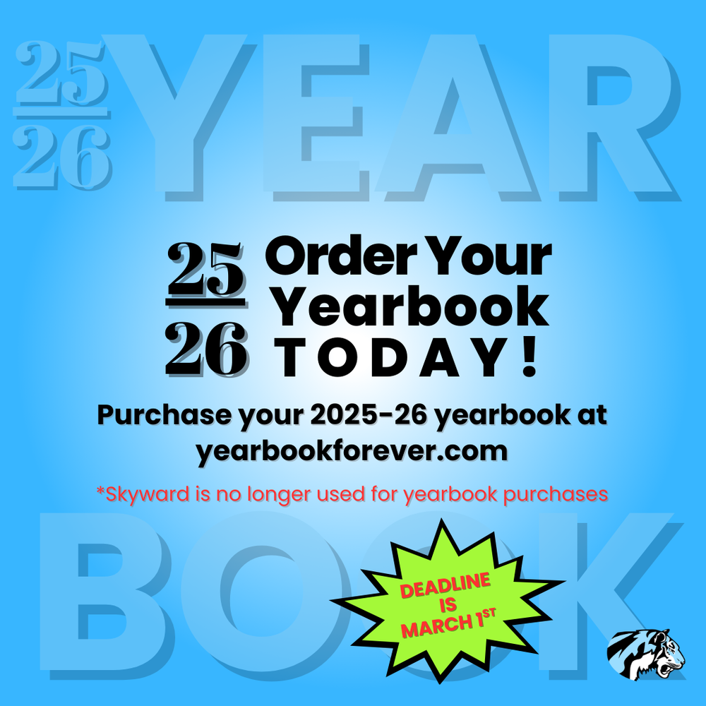 Order your 25/26 Yearbook by going to yearbookforever.com