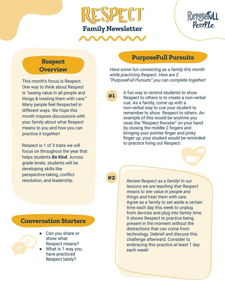 Respect newsletter