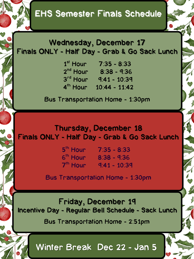 Fall Semester Finals