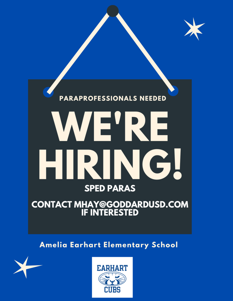 We're hiring! SPED Paras needed. 