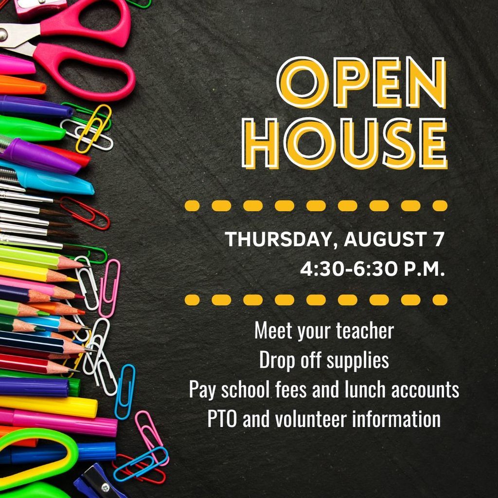 Open house 8-7-25 4:30-6:30 p.m.