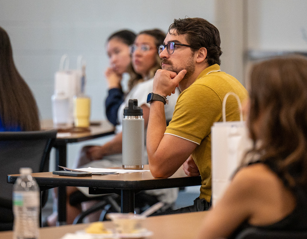 New teacher at New Teacher Orientation